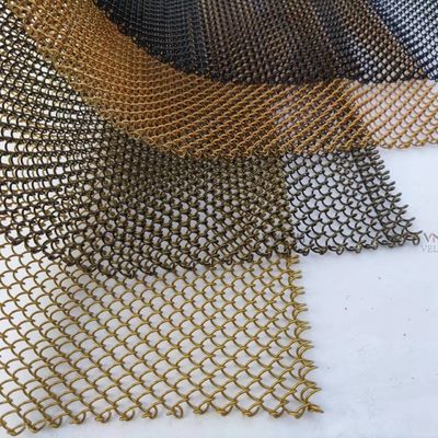 Farbenfrohe Edelstahl-Dekorations-Metallketten-Gittervorhänge