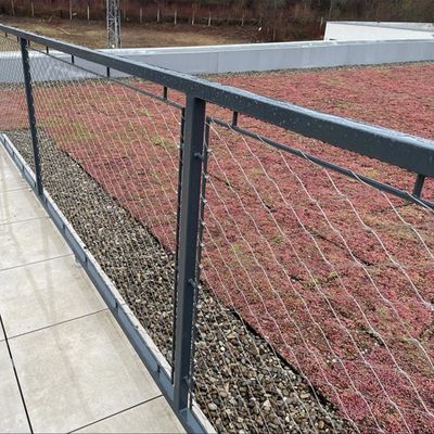 Stainless Steel Cable Rope Mesh for Architectural Diamond Flexible Screen Zoo Animal Enclosure Safe