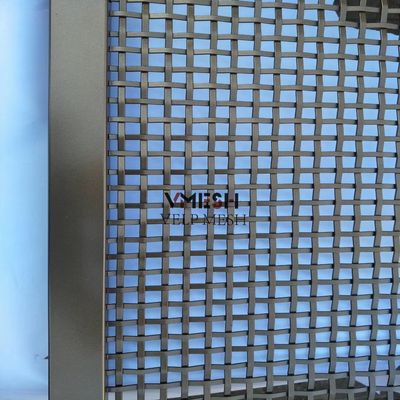 Indoor Outdoor Anti-Corrosion Cusomized Hole Deign Lock Crimp Woven Wire Safety Crimped Mesh Railing Fencing