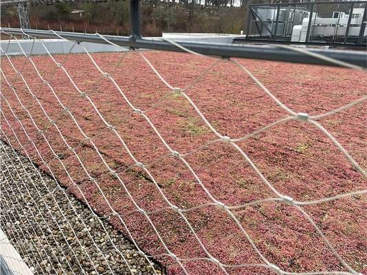 Weiches Edelstahlseil-Drahtgeflecht mit 60° Maschenöffnungswinkeln und galvanisierter, polierter Oberfläche für den Gebäudeschutz