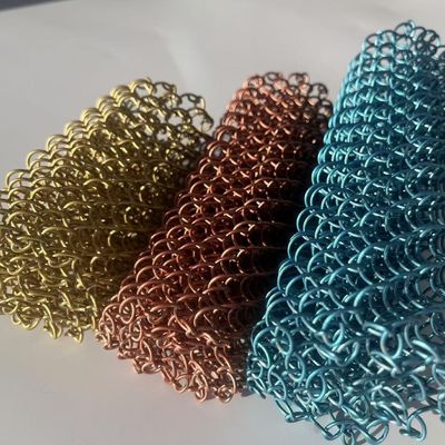 Leichter, flexibler Mesh-Vorhang aus Aluminium für Raumteiler, Vorhänge mit Kettengliedern