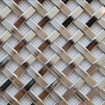 Antike Messing Flachstahldraht Dekorativ gekrempelt Gewebtes Drahtnetz Panels Gitter