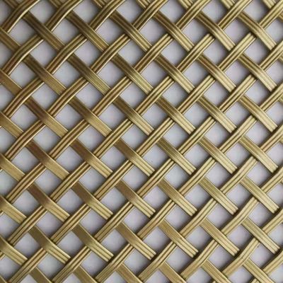 Dauerhafte goldene Messing Farbe Edelstahl Architektonische Gewebte Drahtnetz für Vorhang