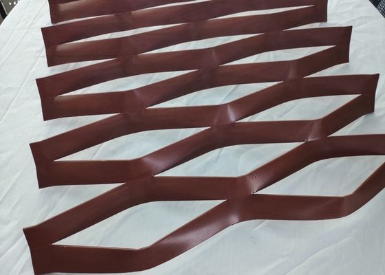 Akzonobel PVDF Wand-Umhüllungs-Kaltfassaden der Streckmetall-Maschen-5.5mm 6.0mm
