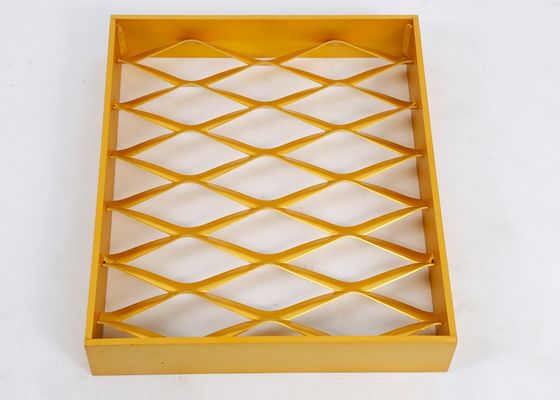Gold 3.5mm 4.0mm erweiterte Aluminium- Metall-Mesh Cladding With Frame Anti-Säure