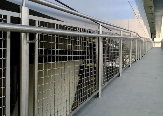 30%-60% Architekturdraht Mesh Stair Railing des offenen Gebiets metallder maschen-0.5mm-4.0mm