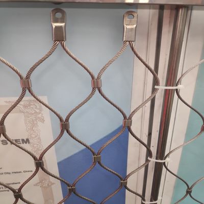 Edelstahl Seilnetz 2mm Raute Loch Ferrule für Zoo Zaun