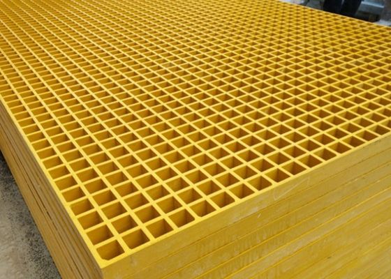 Boden-Gitter des Gelbgrün-Fiberglas-Solardachspitzen-Gehweg-1220*3660mm 1220*2440mm FRP