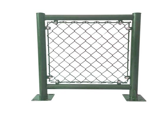 Grüne schwarze 6 Ft galvanisierten Wirbelsturm-Draht-Zaun des Kettenglied-Zaun-2.0mm 2.5mm