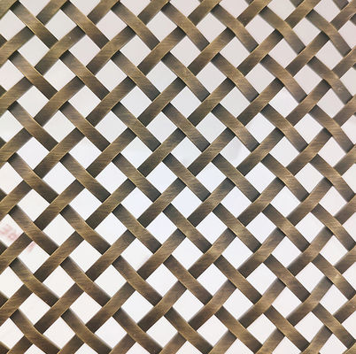 Antikorrosions-schneiden Architekturmessing-Mesh Round Wire And Flat-Draht