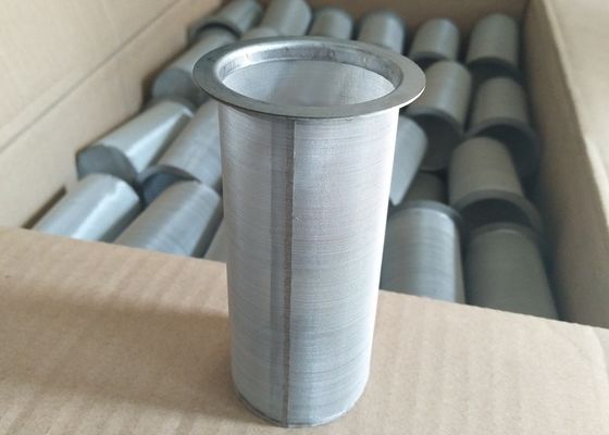 Zylinder-einfacher Twill SS filtern Masche der 5 Mikrometer-Edelstahl Mesh Filter