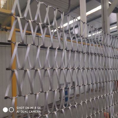 1,2 Millimeter gewundene Verbindungs-Flachdraht-Mesh Conveyor Belt Cladding Balance-Webart-
